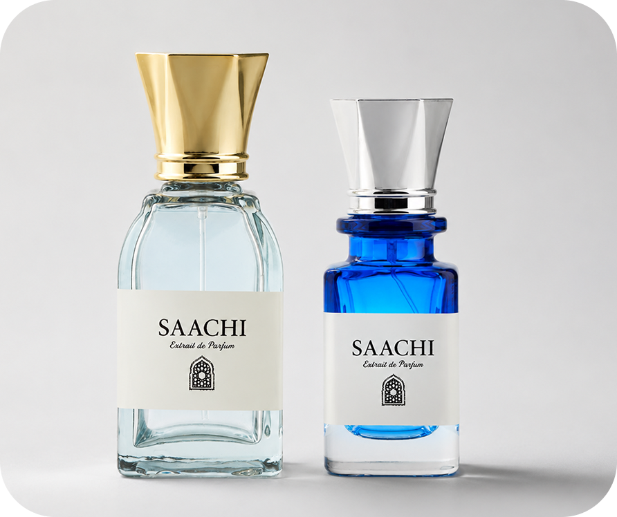 SAACHI parfumer ved siden af hinanden